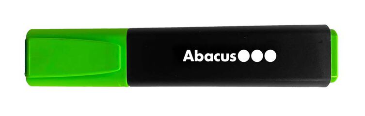 Marcador fluorescente Abacus verde 10u