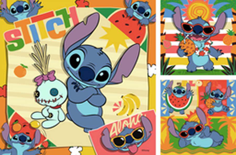 Puzle 3 X 49 peces Disney Stitch