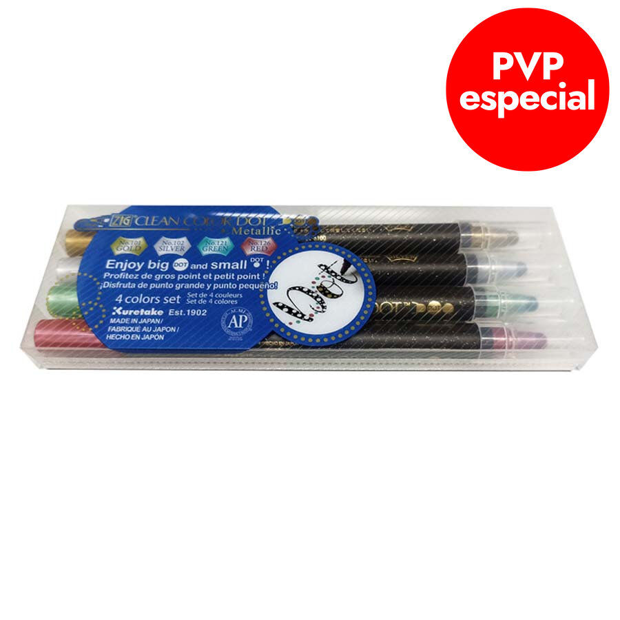 Rotuladores Zig Color Dot 0,5 4 colores