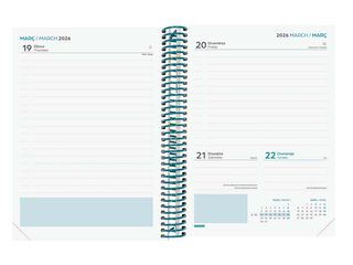 Agenda Finocam escolar Diva 1/4 día/pág cat 2025-26 colors