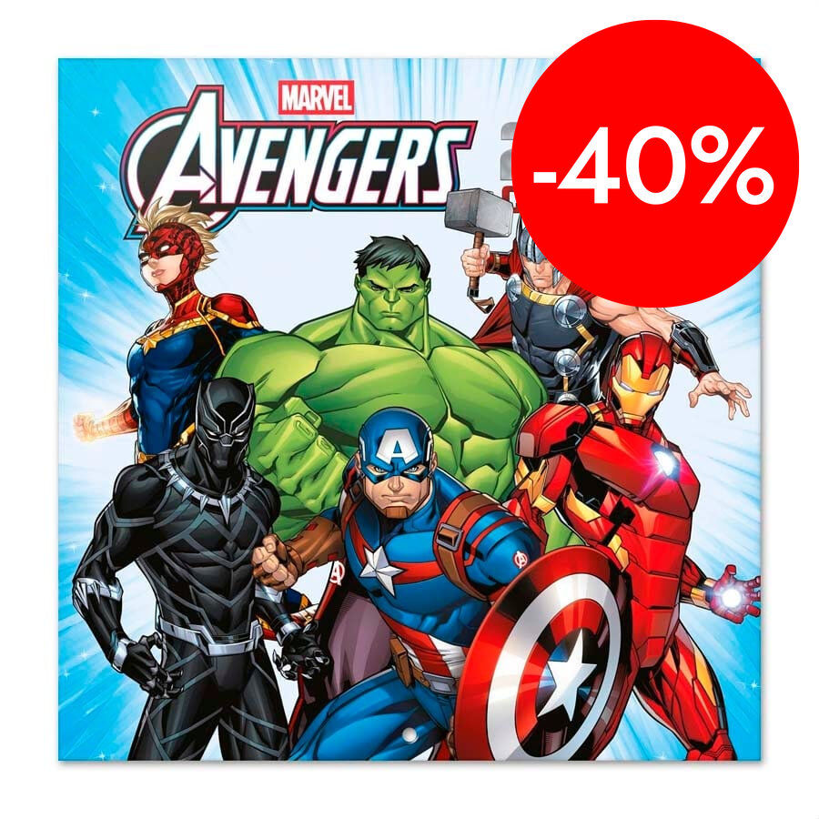 Calendari paret 2026 30x30cm Vengadores