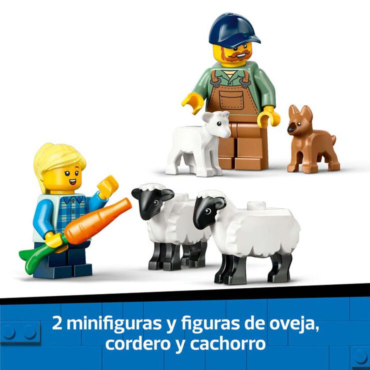 LEGO® LEGO City Tractor Vermell amb Remolc i Ovella 60461