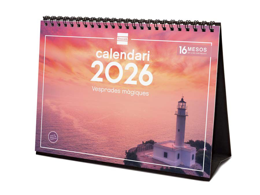 Calendario sobremesa Finocam Tardes 2026 catal&aacute;n