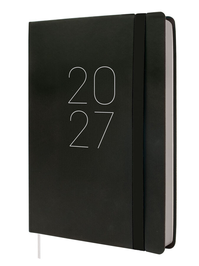 Agenda Finocam Flex Llisa D&iacute;a P&aacute;gina 2027 Catal&aacute;n Negro