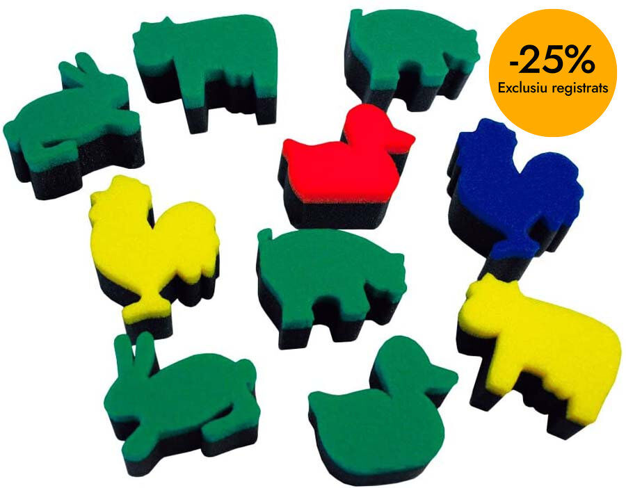 Esponjas para pintar Henbea Animales 10u