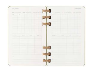 Agenda escolar espiral moleske tapa dura sem/vista L 2025-26 kiwi