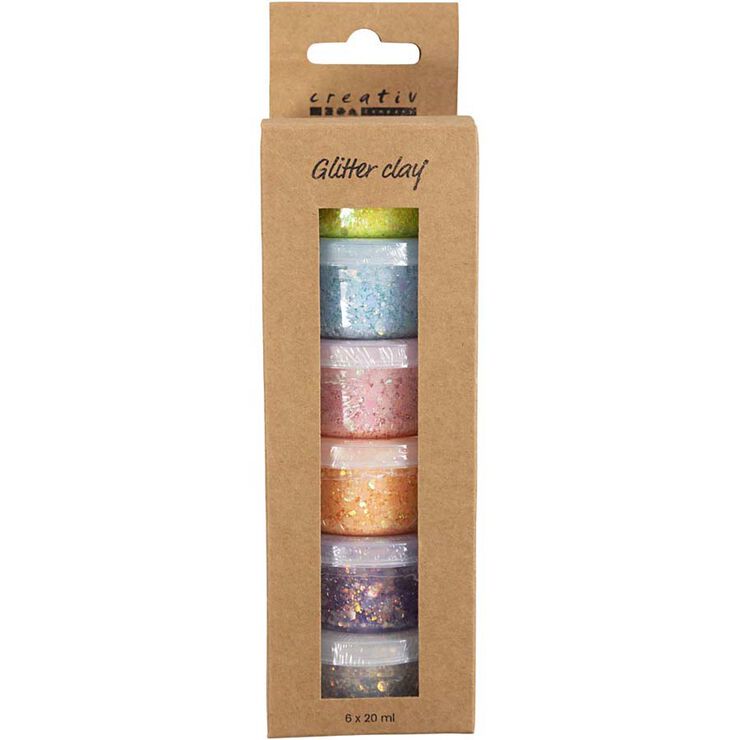 Glitter Clay Creativ Pastel 20ml 6u