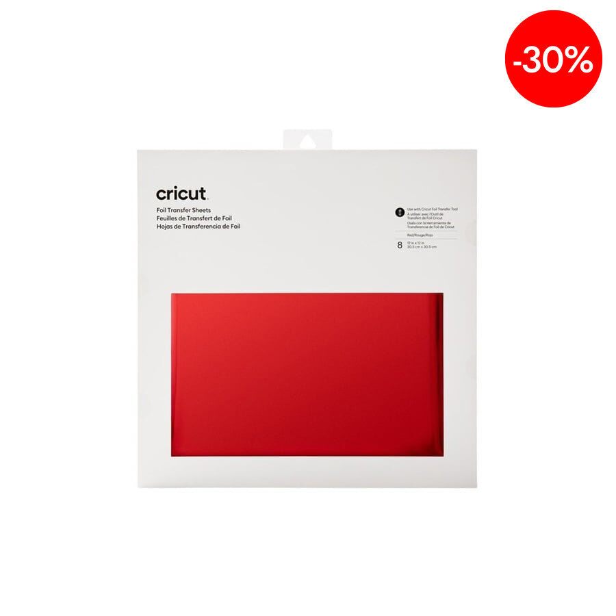 Foil 30x30cm vermell 8 fulls