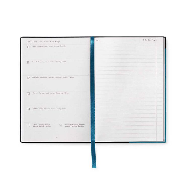 Agenda Legami Bloc sem/vista mult 2025 Tealblue
