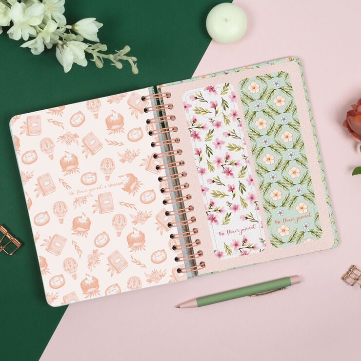 Agenda Finocam Flower Journal D&iacute;a P&aacute;gina 2027 Catal&aacute;n Verde