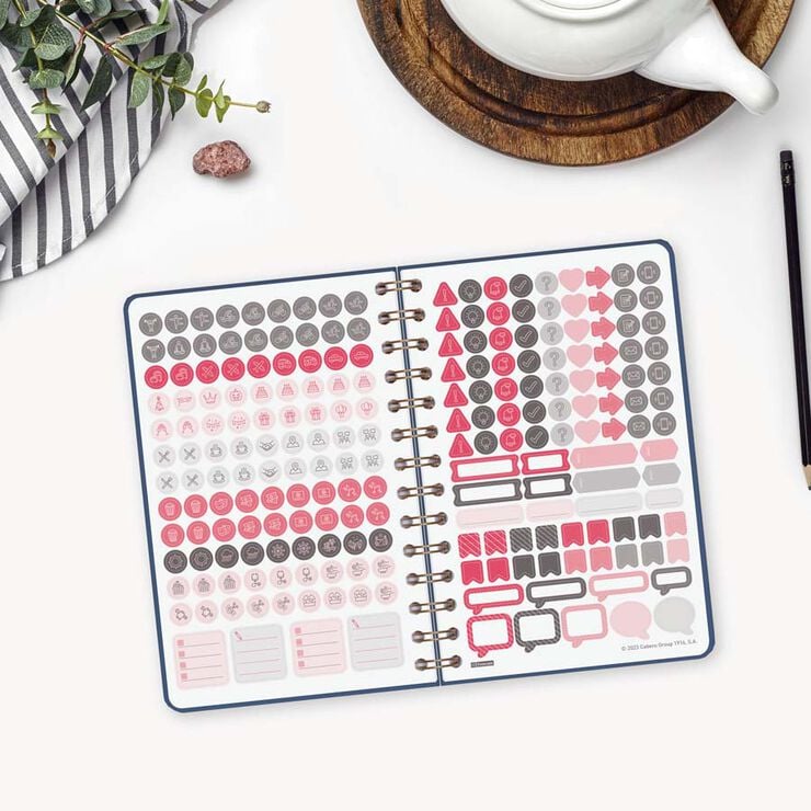 Agenda Finocam Alma E5 setm/vista horitzontal cat 2026 blau