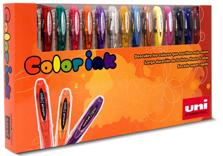 Rotuladores purpurina Uni-ball Signo UM-120 15 colores