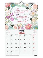 Calendario pared Finocam espiral 25x40 2026 Frases catalán