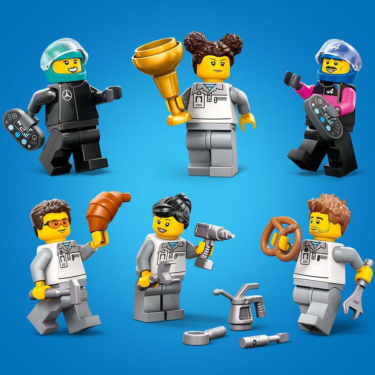 LEGO® LEGO City Garatge de F1® amb Cotxes Mercedes-AMG i Alpine 60444