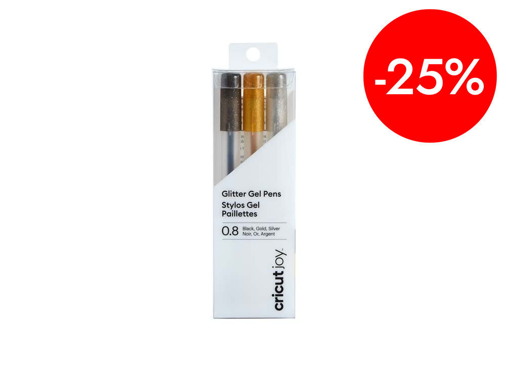 Joy Rotuladores 0,8mm 3 colores negro glitter/oro/plata