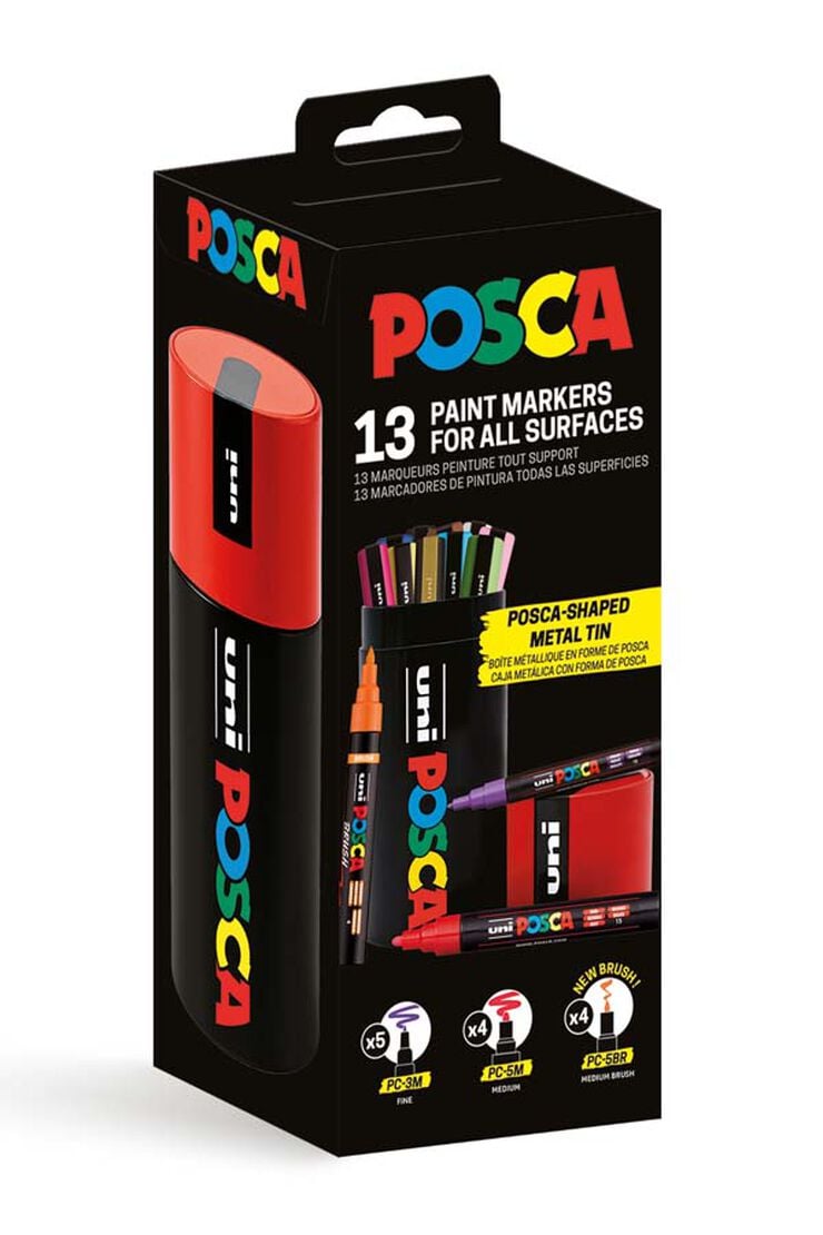 Rotuladores Posca Estuche Metal Coleccionista 13 colores