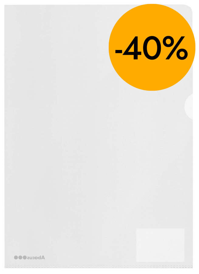 Funda <strong>marca Abacus</strong> pl&aacute;stico transparente A4