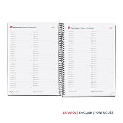 Agenda Miquelrius Especial Plus Setmana Vista Multiling&uuml;e 2027 Negre