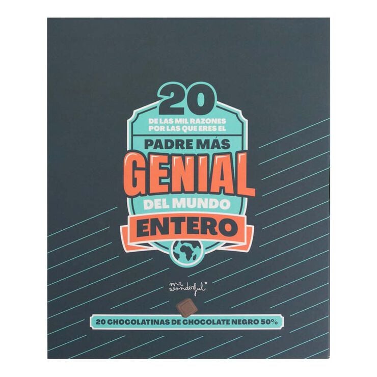 Libro de chocolatinas Mr. Wonderful Papá 20 mil razones…