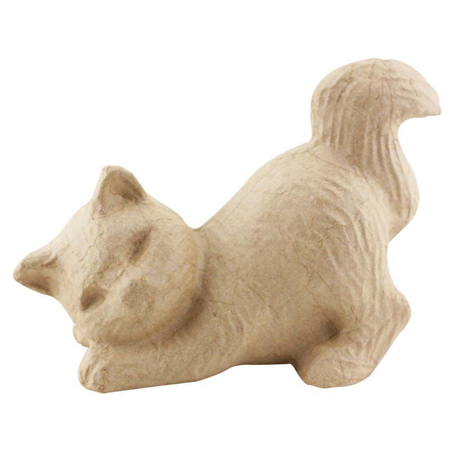 Figura papel mach&eacute; Gato 15cm