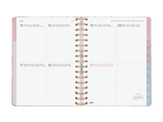 Agenda Finocam Optimal Semana Vista Horizontal 2027 Multiling&uuml;e Gris
