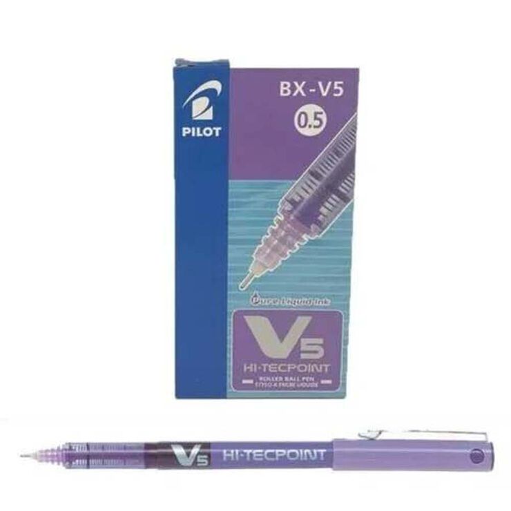 Rotuladores Pilot V-5 lila 12u