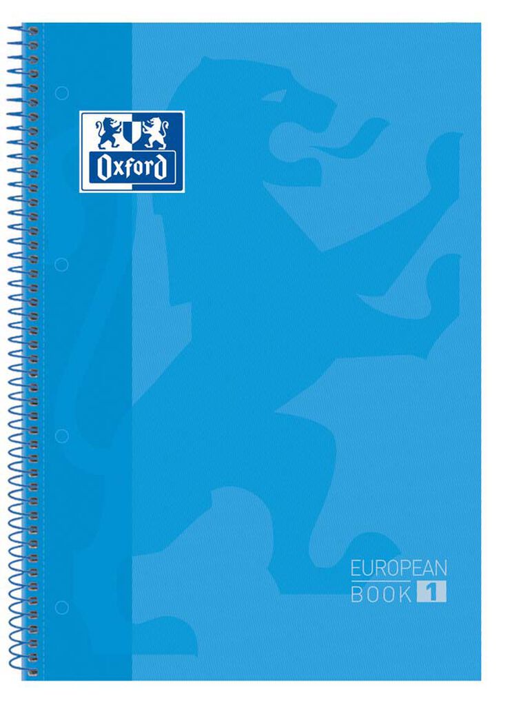 Notebook Oxford EuropeanBook 1 A4 80 hojas 5x5 turquesa