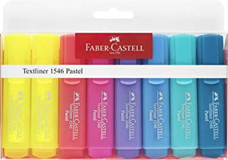 Resaltador Pastel Faber-Castell X 8 Unidades