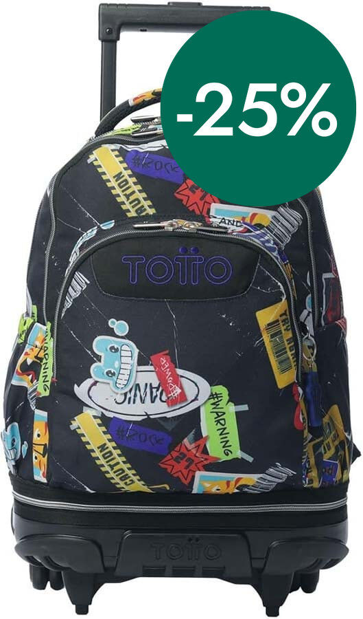Mochila con ruedas desmontable Totto Tiza Sticky