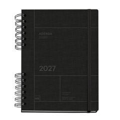 Agenda Miquelrius Plus Wire-O Semana Vista Multiling&uuml;e 2027 Negro