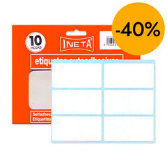 Etiquetas adhesivas Ineta 34x67 10 hojas