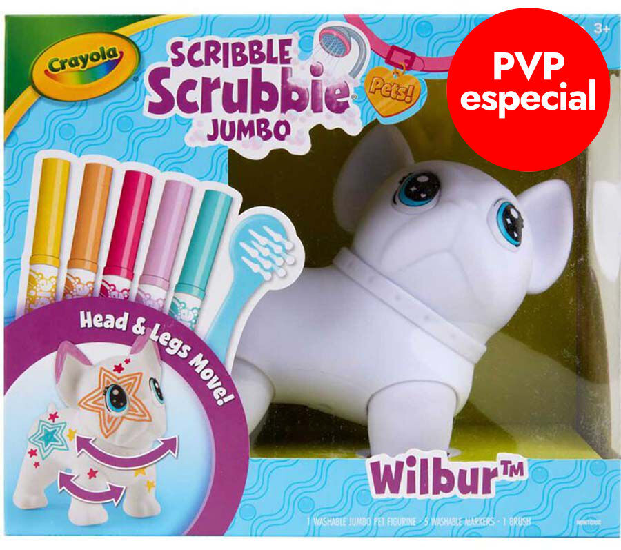 Washimals Mascota Gigante Scribble Scrubbie - El gran Wilbur