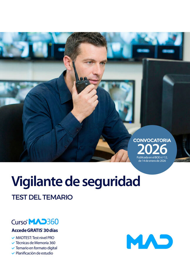 Vigilante de seguridad. Test del temario