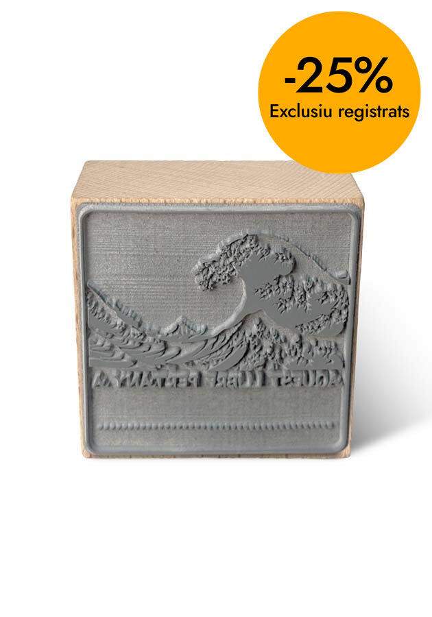 Sello Exlibris madera Ola 6x6cm