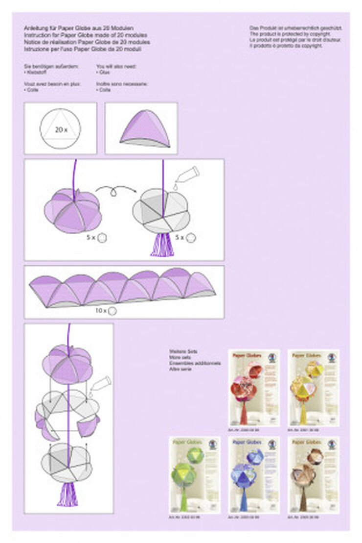 Festa Globus Paper Amethist