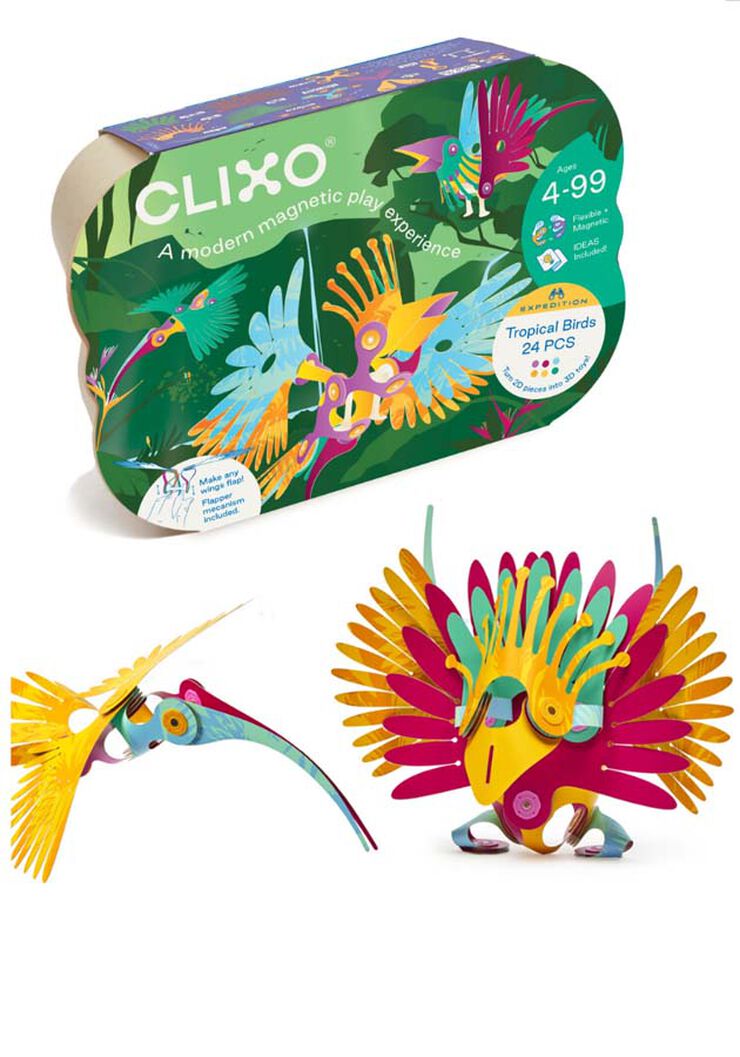 Construcció Magnètica Clixo Ocells 22 peces