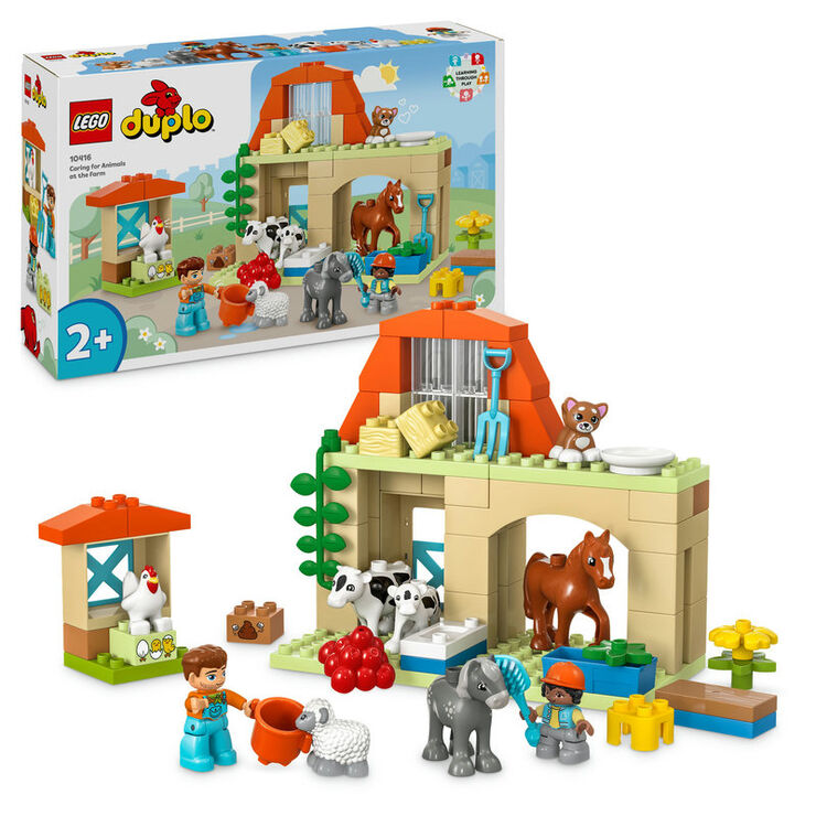 LEGO 10975 Duplo Fauna Salvaje del Mundo, 22 Animales de Juguete, Mapamundi  Infantil con Sonido, Regalo