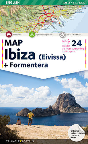 Ibiza + Formentera. Mapa angl&egrave;s