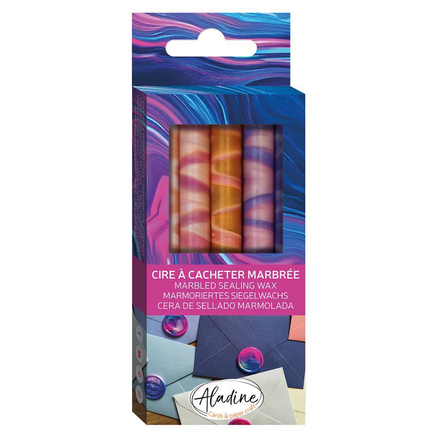 Barras Lacre Aladine M&aacute;rmol &aacute;mbar rosa 5u