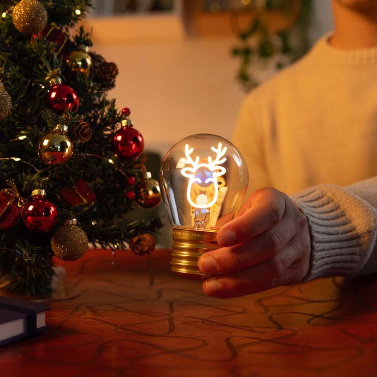 Lámpara de mesa Bombilla Legami Navidad Reno