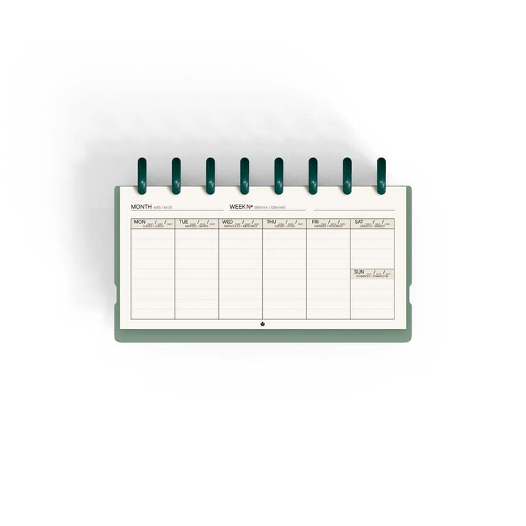 Planificador Ingeniox + check list verd menta