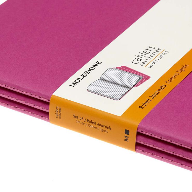 Pack 3 Llibretes Moleskine P Rosa Ratlla