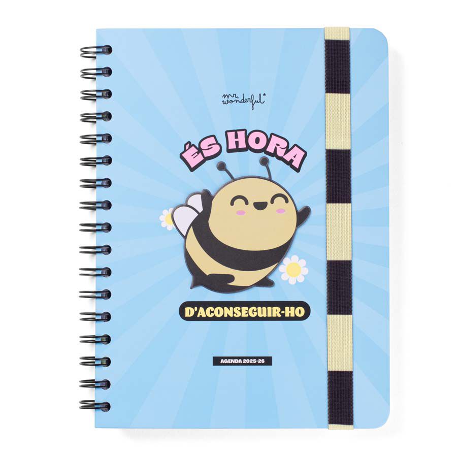 Agenda escolar Mr. Wonderful Wonder sem/vista cat 2025-26 &Eacute;s hora d'aconseguir-ho