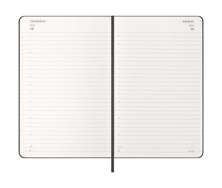 Agenda Moleskine 12 meses día/pág 2026 tapa dura L negro