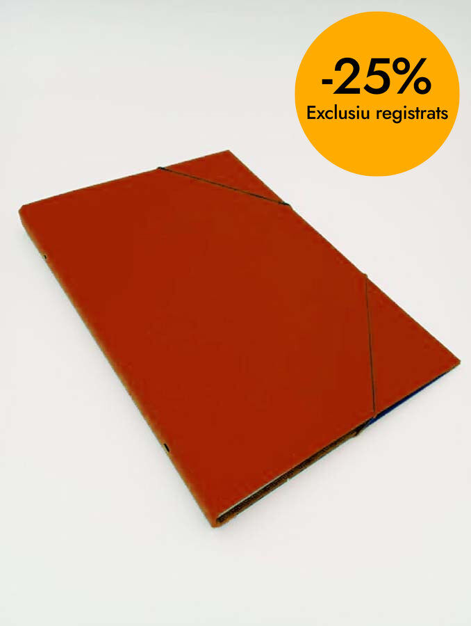 Carpeta classificadora folrada vermell