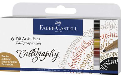 Retoladors Pitt Calligraphy 6 colors