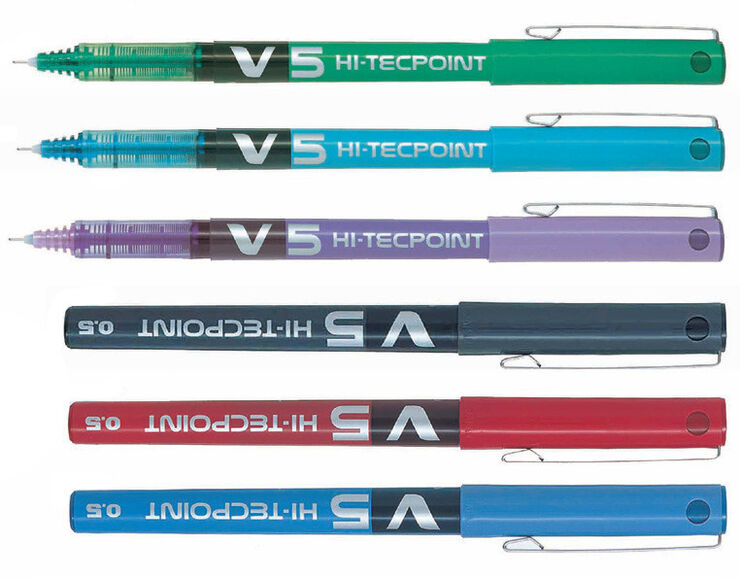 Rotulador Pilot V5 Hi-Tecpoint azul claro 1u