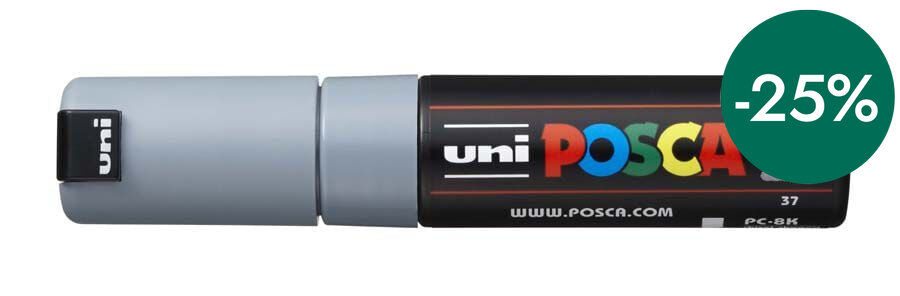 Retolador Posca PC-8K 8mm gris