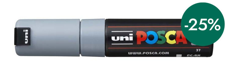 Rotulador Posca PC-8K 8mm gris