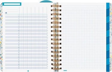 Agenda Profesor Design | 1/4 Semana Vista, Castellano (2026-2027) &ndash; Flower